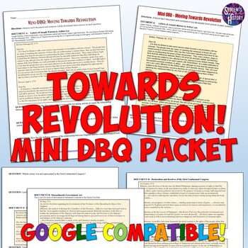Preview of American Revolution Primary Source Mini-DBQ Packet