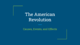 American Revolution Notes