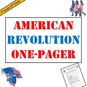 Preview of American Revolution One Pager (Project)