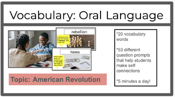 Preview of American Revolution: Oral Language for Vocabulary