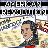 American Revolution PEOPLE Posters & Activity