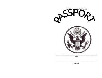 American Revolution Passport Review by ConnersHistoryCorner