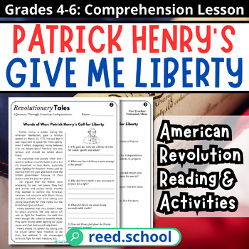 Preview of American Revolution: Patrick Henry's Speech - Primary Source Study Grades 4-6