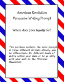 American Revolution Persuasive Writing- Where does your lo