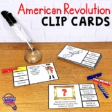 American Revolution Pick 'n Flip Clip Cards Review Activity