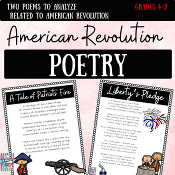 Preview of American Revolution Poetry Analysis;  Figurative Language; Cross Curricular; ELA