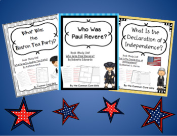 Preview of American Revolution Printable Bundle: Boston Tea Party, Declaration, Paul Revere