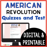 American Revolution Quizzes and Test - Digital Option with