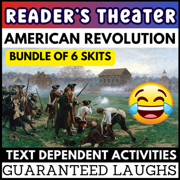 Preview of American Revolution Readers Theater Battles and Events Comprehension Activities