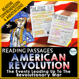 American Revolution Reading Passages | Events Leading up t