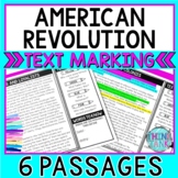 American Revolution Reading Passages and Text Marking - Re