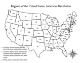American Revolution Regions Activity