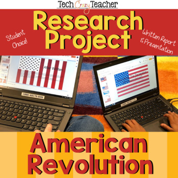 Preview of American Revolution Research Project: Written Report with Presentation Choices