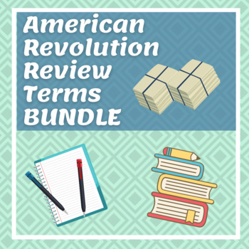 Preview of American Revolution Review Terms BUNDLE - Distance Learning