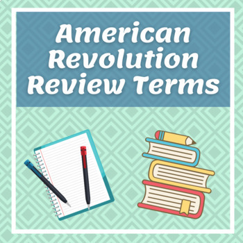 Preview of American Revolution Review Terms - Distance Learning 