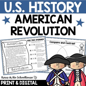 Preview of American Revolution Activities and Worksheets | Revolutionary War | U.S. History