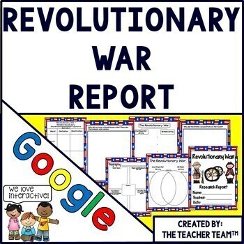 Preview of American Revolution | Revolutionary War | Google Classroom | Google Slides