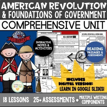 Preview of American Revolution + Foundations of Government | DIGITAL + PRINT