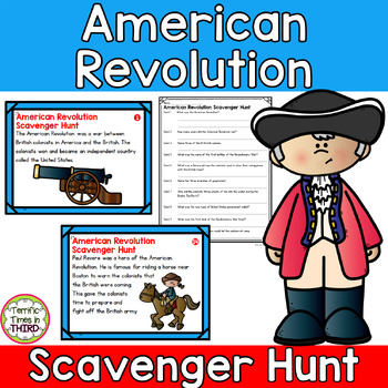 Preview of American Revolution Scavenger Hunt - Revolutionary War