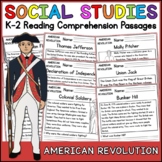 American Revolution Social Studies Reading Comprehension P