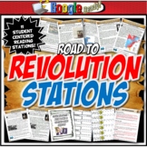 American Revolution Station Activity with Graphic Organize