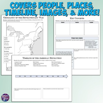 American Revolution Study Guide Unit Packet: Map, Timeline