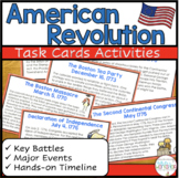 American Revolution Task Card and Timeline Activities | US