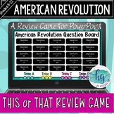 American Revolution Test Prep Review Game for PowerPoint