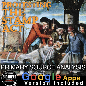 Preview of American Revolution: The Stamp Act: Tar & Feathering Primary Source Lesson: GDoc