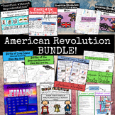 American Revolution Unit Bundle; Causes and Battles, Test,