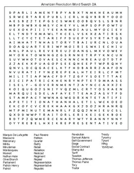American Revolution Word Search 2 by Pointer Education | TpT