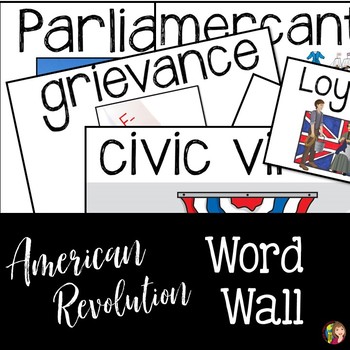 Preview of American Revolution  Word Wall Terms