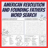 American Revolution and Founding Fathers Word Search