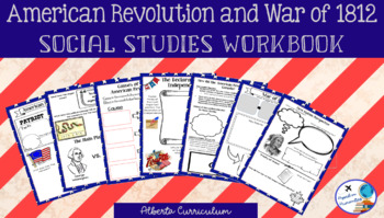 Preview of American Revolution and War of 1812 Workbook - Alberta Social Chapter 6