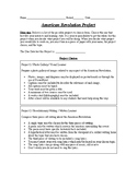 American Revolution project based on learning style
