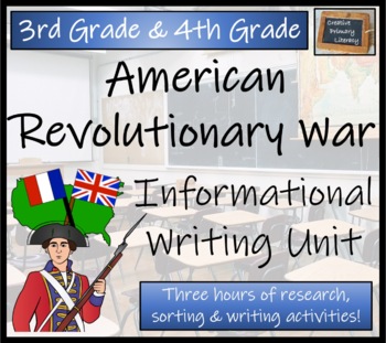 Preview of American Revolutionary War Informational Writing Unit | 3rd Grade & 4th Grade