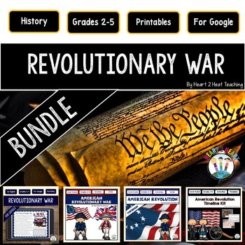 Preview of American Revolutionary War Bundle: Causes Battles & Results Timeline Worksheets
