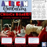 American Revolutionary War Choice Board (4th-6th grade)
