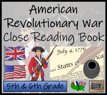 Preview of American Revolutionary War Close Reading Comprehension Book | 5th & 6th Grade