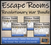 American Revolutionary War Escape Room Activity Bundle | 5