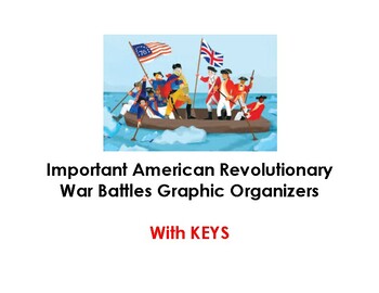 Preview of American Revolutionary War Graphic Organizers with KEYS
