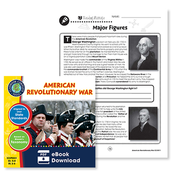 Preview of American Revolutionary War: Major Figures Reading Passage - BONUS WORKSHEET