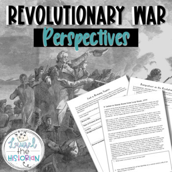 Preview of American Revolutionary War Perspectives - Historical Thinking *Editable*
