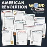 American Revolutionary War Word Search Puzzles Activity Vo