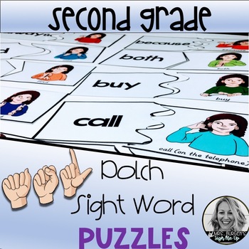 Preview of American Sign Language 2nd Grade Dolch Sight Word Puzzles