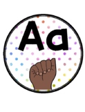 American Sign Language (ASL) Alphabet Line Watercolor Polk