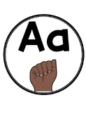American Sign Language (ASL) Alphabet Line White Background