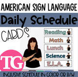 American Sign Language (ASL) Daily Visual Schedule Cards