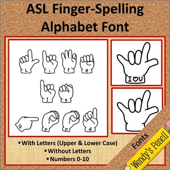 Preview of American Sign Language (ASL) Fonts