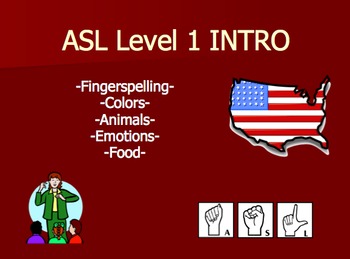Preview of American Sign Language (ASL) Introduction Lesson